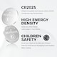 image 6 of Bevigor CR2025 Battery Compatible with Medical and Fitness Devices CR2025 Lithium 3V Coin Battery for Child Safety, Suitable for Key Fobs,Car Remote, Watch, 10 Pack