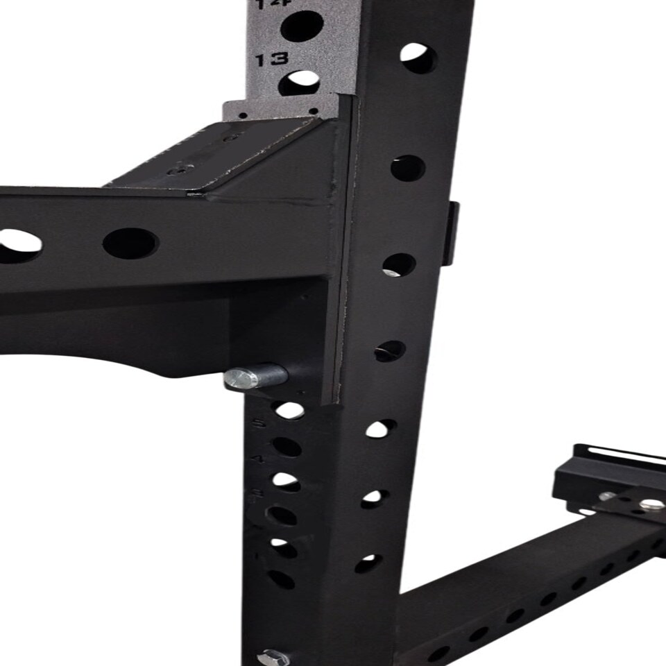 image 1 of Folding Wall Mounted Squat Rack with Spotters