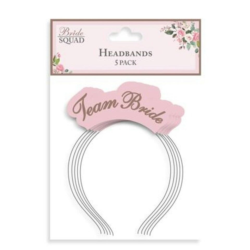 image 1 of Pack of 5 Paper Team Bride Head Bands