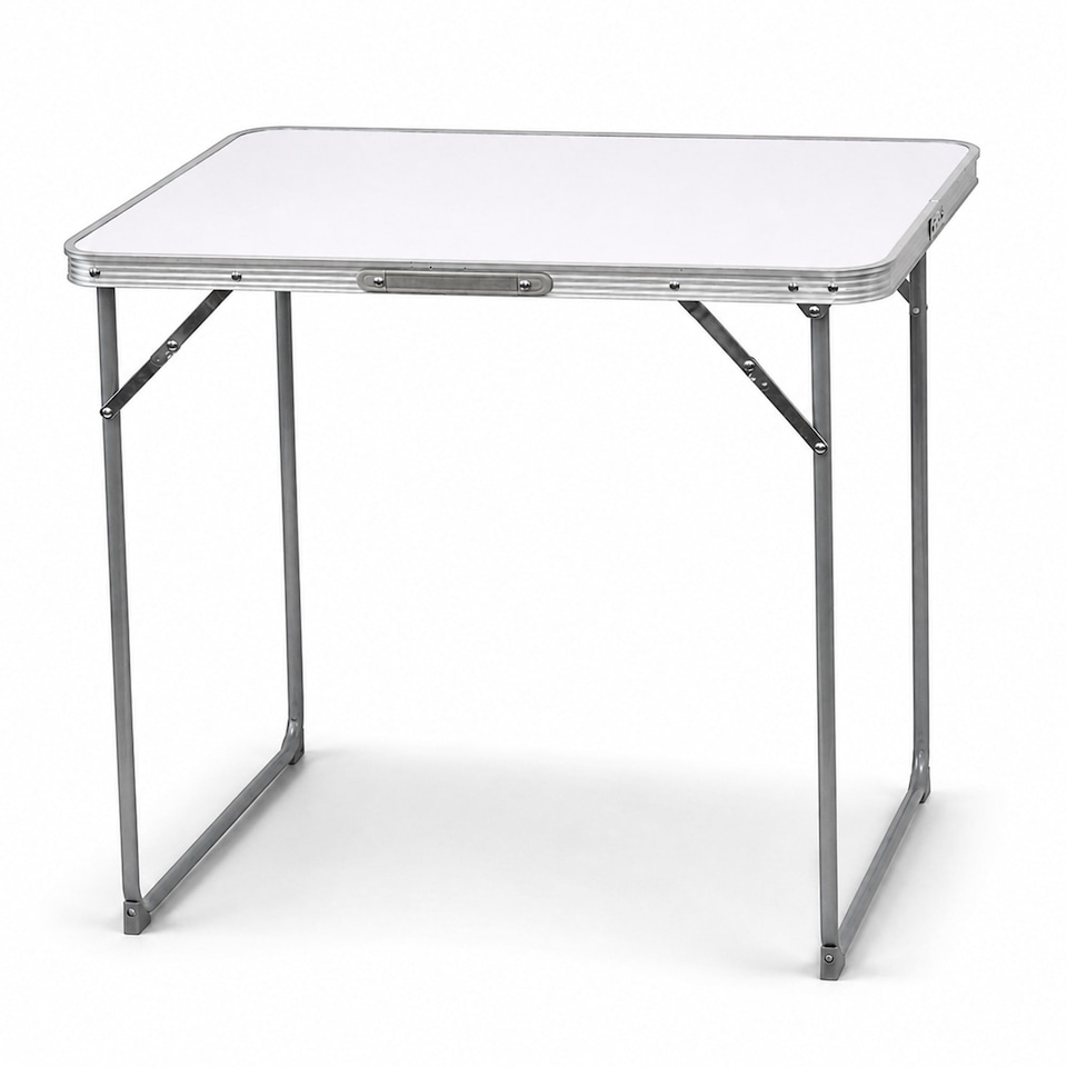 image 1 of 80cm Portable Folding Outdoor Camping Kitchen Work Top Table | White