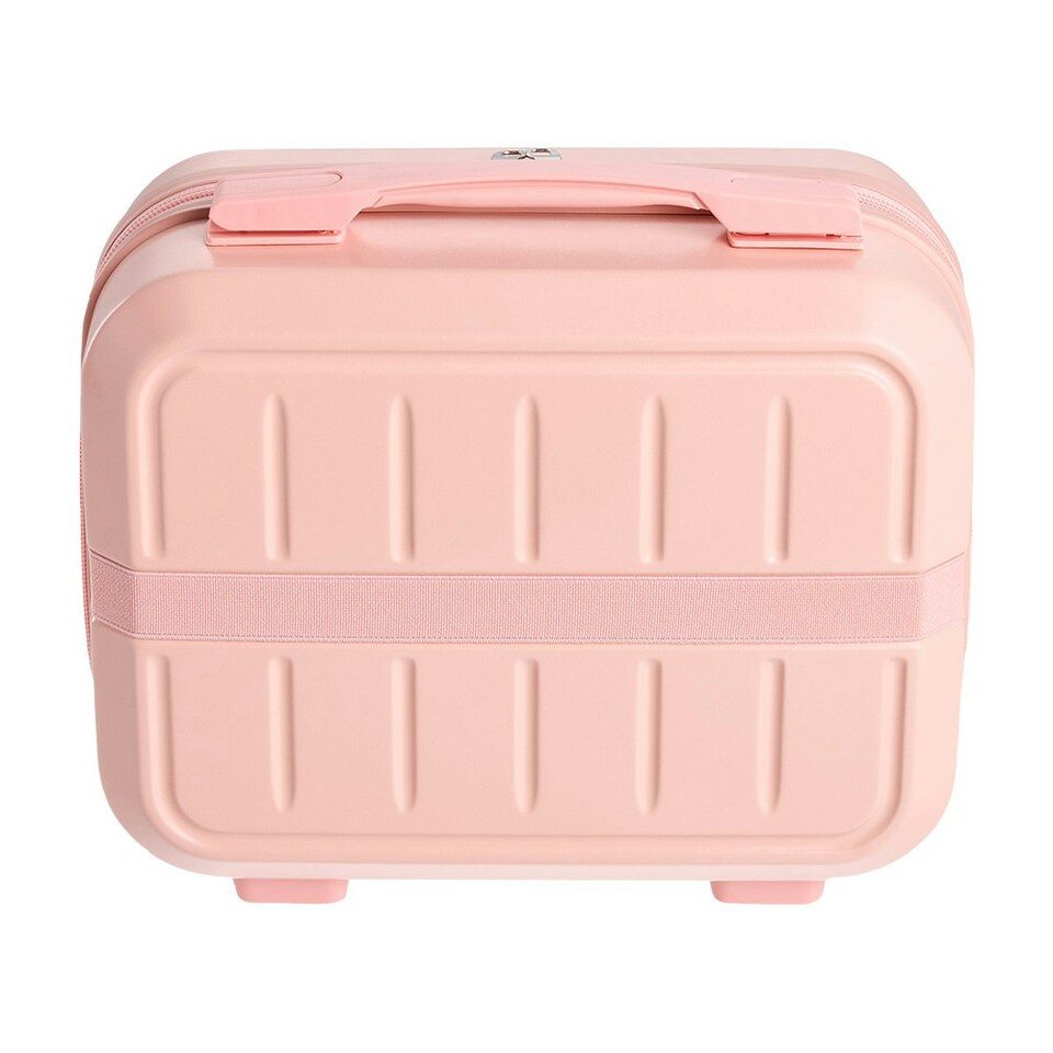image 1 of Living and Home Lightweight Portable Hard Shell Travel Cosmetic Case White | Personal Item