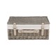 image 3 of 46cm Antique Wash Wicker Picnic Basket with Lining White | White | One Size