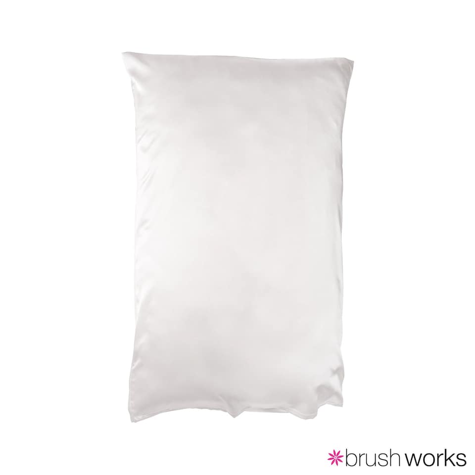 image 1 of Brushworks Luxe Satin Pillowcase White 50cm x 75cm | White | White | Standard