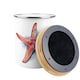 image 4 of Vibrant Starfish Food Waste Caddy - Metal 2L Decorative Kitchen Compost Bin