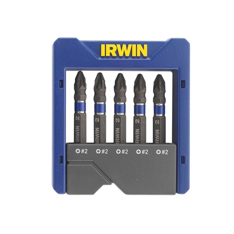 Irwin Pozidriv Impact Screwdriver Pocket Bit Set, 5 Piece - Multi Colour - One Size