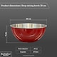 image 2 of Buckingham Stainless Steel Deep Mixing Bowl 20 cm, Red
