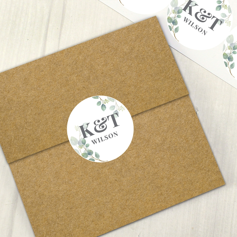 image 1 of Personalised Botanical Initial Sticker Set