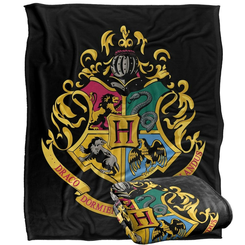 Harry Potter Hogwarts Crest Blanket - Multicoloured - One Size
