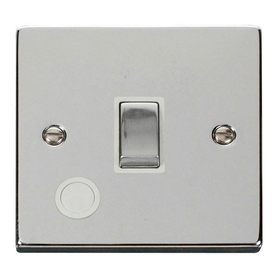 SE HOME Polished Chrome 1 Gang 20A Ingot DP Switch With Flex White | Polished Chrome