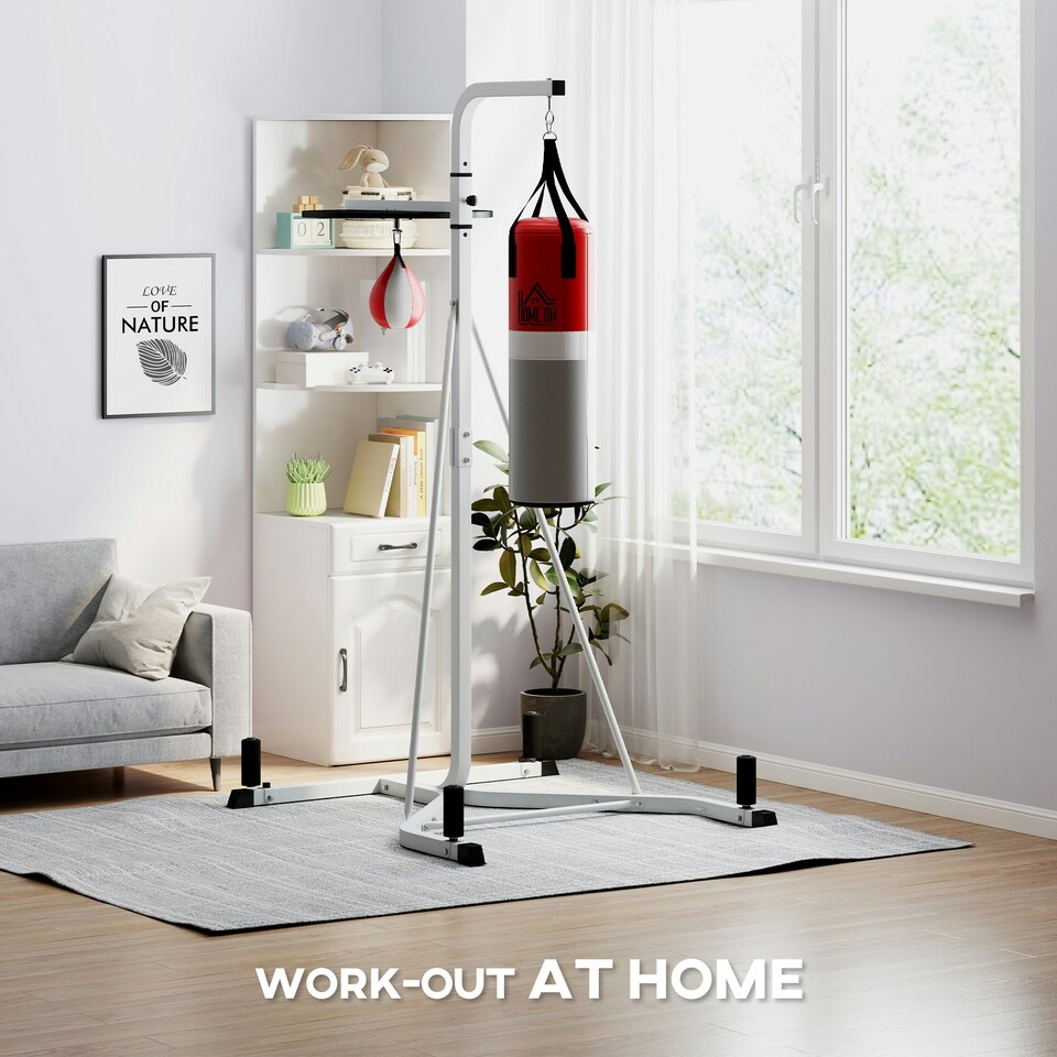 image 1 of HOMCOM Punchbag & Speedball Boxing Station Frame Freestanding