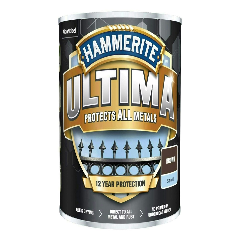 Ultima Metal Paint Smooth Brown 750ml - HMMUMSBR750