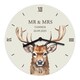 image 6 of Personalised Watercolour Stag Wooden Clock