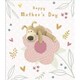 image 2 of Cute Boofle On Beautiful Pink Flower Mother's Day Card