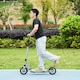 image 2 of HOMCOM Adult Teens Kick Scooter Fold Adjust 14+ w/ Rear Wheel&Hand Brake Silver