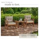 image 4 of Garden Furniture Eivissa with 2 Chairs, Side Table and Cushions in Elegant Rope Design