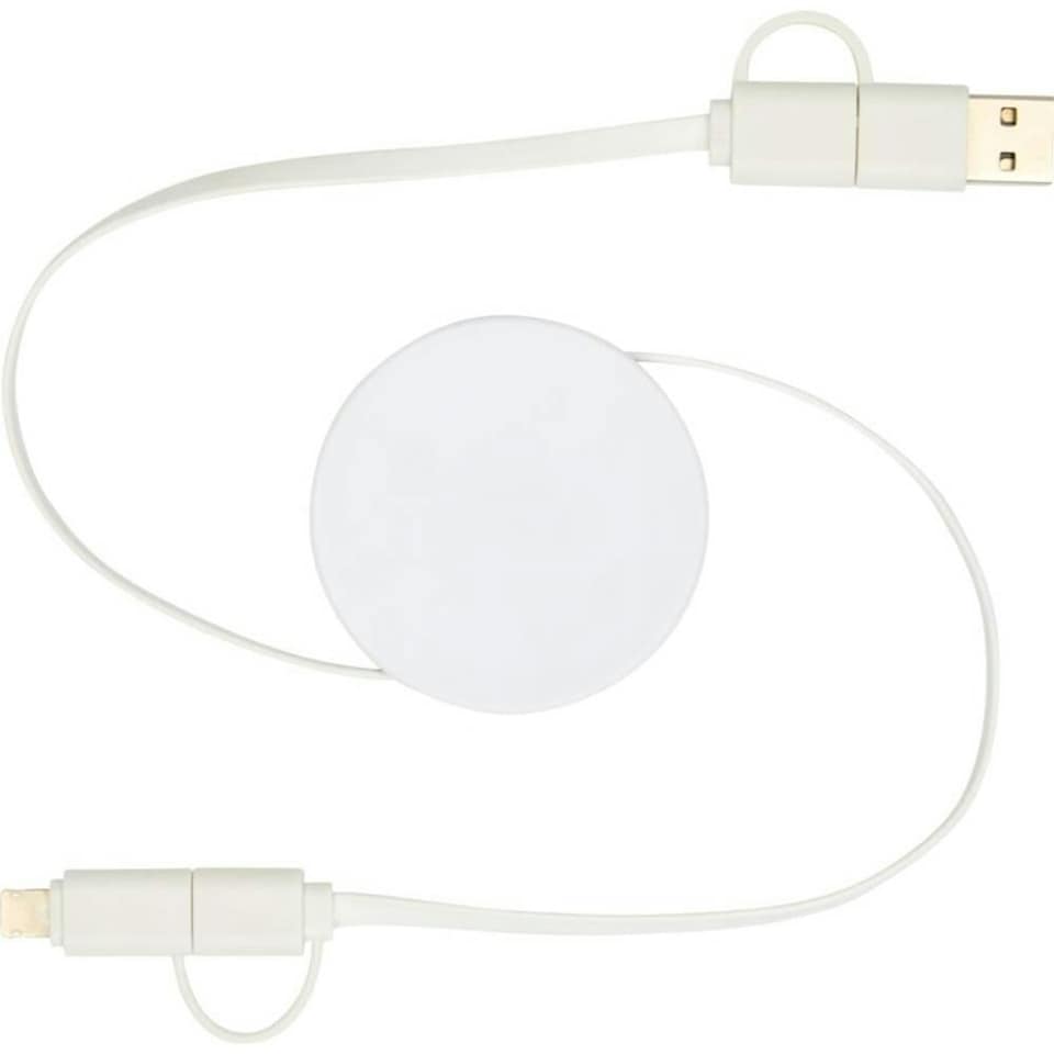 image 1 of Citala Recycled Plastic 5 in 1 Charging Cable - White - One Size (UTPF4661)