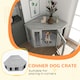 image 4 of PawHut Dog Crate Furniture for Large Dogs w/ Cushion, Door - Grey