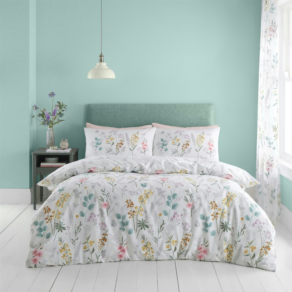 image 1 of Catherine Lansfield Emilia White Duvet Cover Set White | King