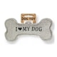 image 1 of History & Heraldry Pre-Personalised Squeaky Bone Dog Toy - Love My Dog