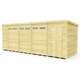 image 1 of 18 x 6 Feet Pent Security Shed - Single Door - Wood - L178 x W533 x H201 cm Brown