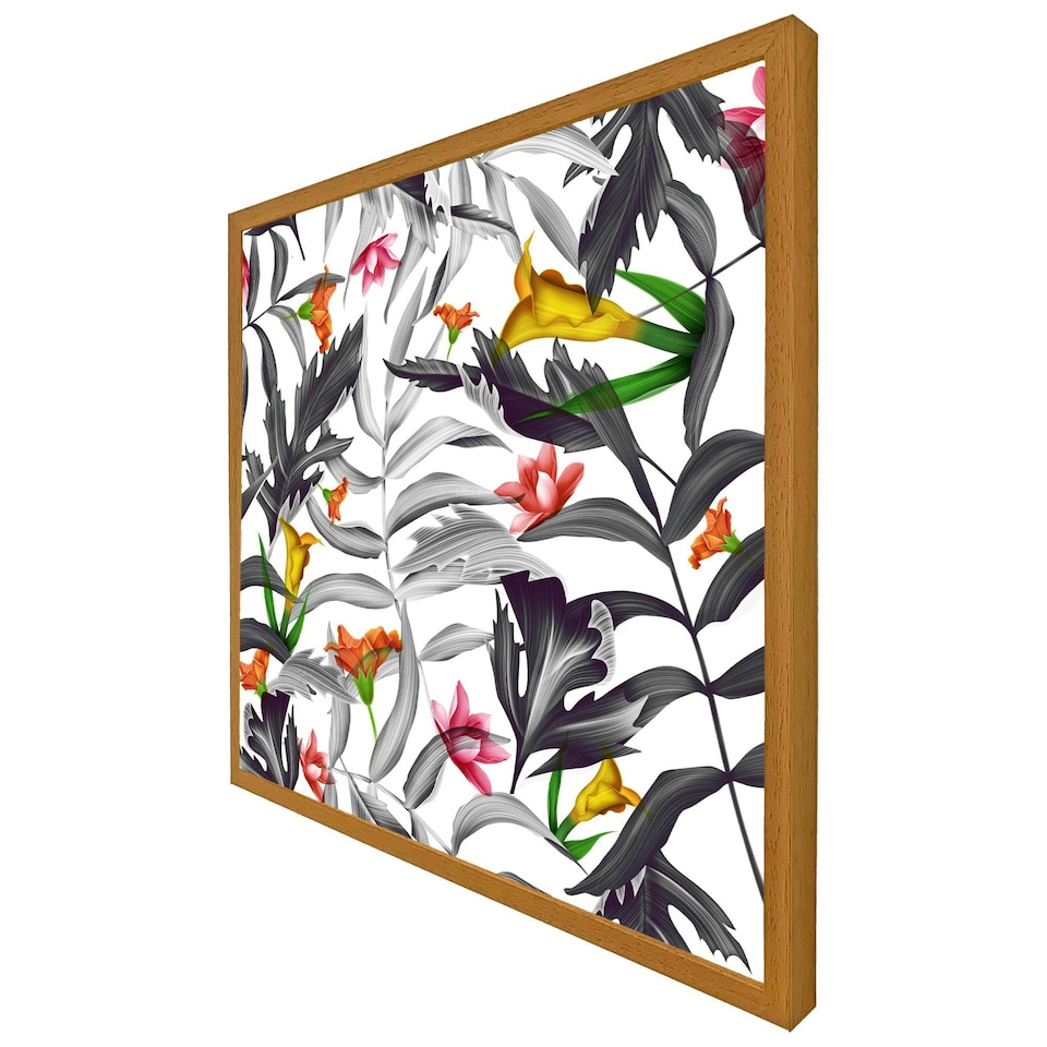 image 1 of Monochrome leaves (Picutre Frame) White | XS
