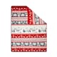 image 1 of BHS Christmas Winter Snow Throw, Red