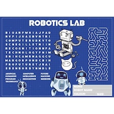 A3 Robot Kids Activity Placemat Sheet