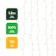image 2 of Gardenwize 192 LED Solar Curtain Fence Lights Warm White Outdoor