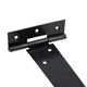 image 5 of 12" (300mm) Heavy Duty T Tee Hinges for Doors + Gates with Fixing Screws 8pc Black