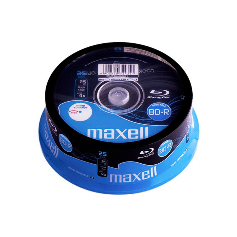 image 1 of Maxell BD-R 25 GB Dvd Blank Disc  in Silver