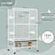 image 3 of Yaheetech 132 cm Tall Large Parrot Cage Rolling Metal Bird Cage White