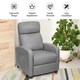 image 7 of COSTWAY Recliner Chair Single Sofa with Adjustable Backrest Grey Grey