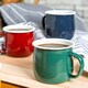 image 5 of Argon Tableware Coloured Enamel Belly Mugs - 375ml - Green - Pack of 6 | Green | Green