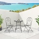 image 6 of Outsunny 3 PCs Garden Bistro Set W/ Balcony Table and Chairs Metal Frame