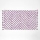 image 1 of Homescapes Lilac Cotton Bath Mat Tufted Zig Zag with Pom Pom Edges - 50 x 80 cm Purple