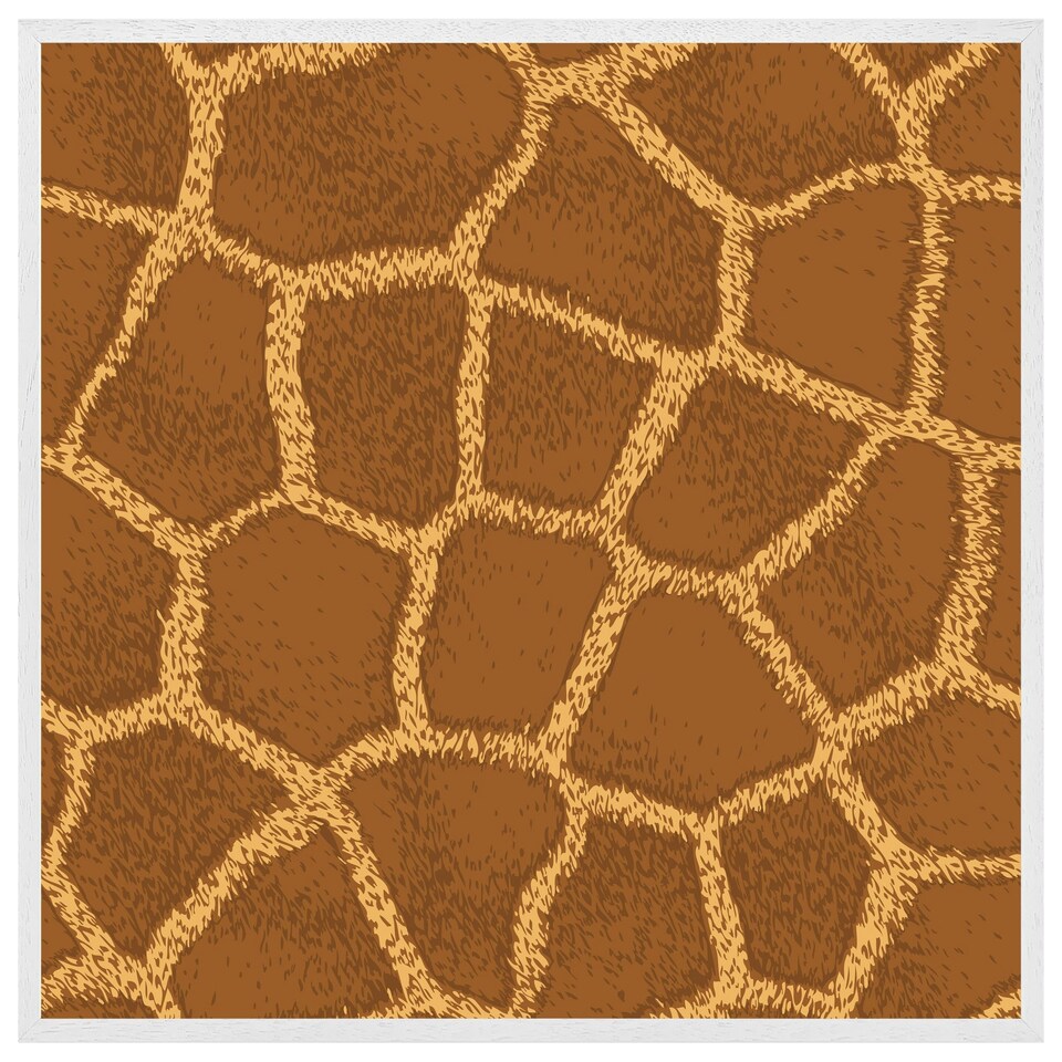image 1 of Giraffe print (Picture Frame) White | L