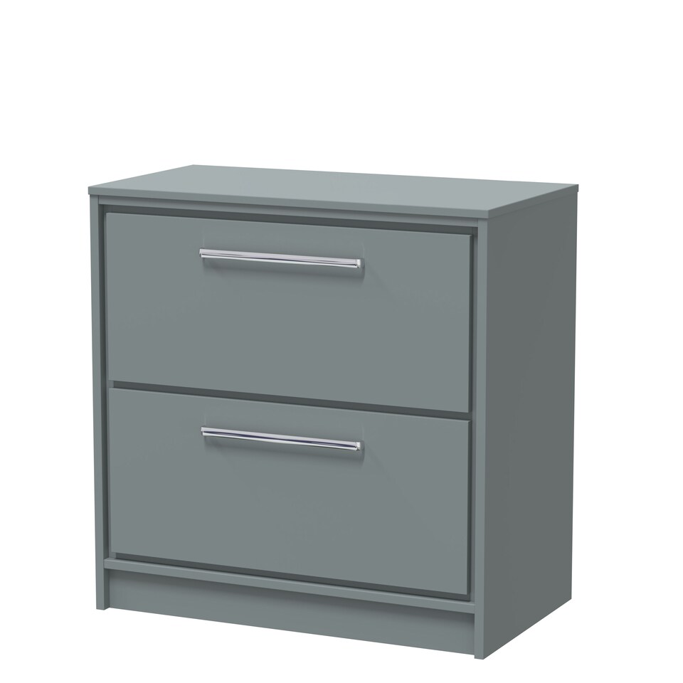 image 1 of Balterley Framed Design Floor Standing 2 Drawer Vanity with Worktop | Grey | Monument Grey | 818 x 805 x 460mm