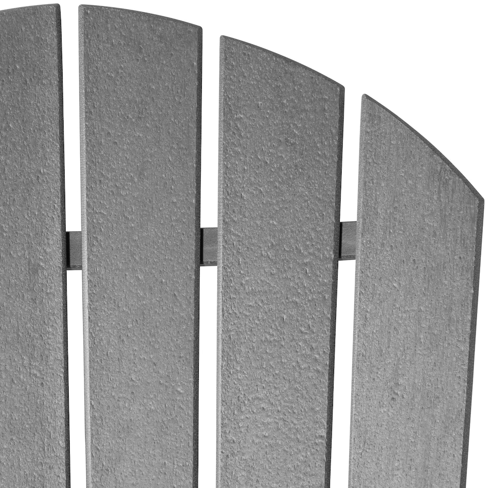 image 1 of Garden Chair with Footstool - Adirondack design, high backrest, wide armrests | Grey | light grey | One Size | 1