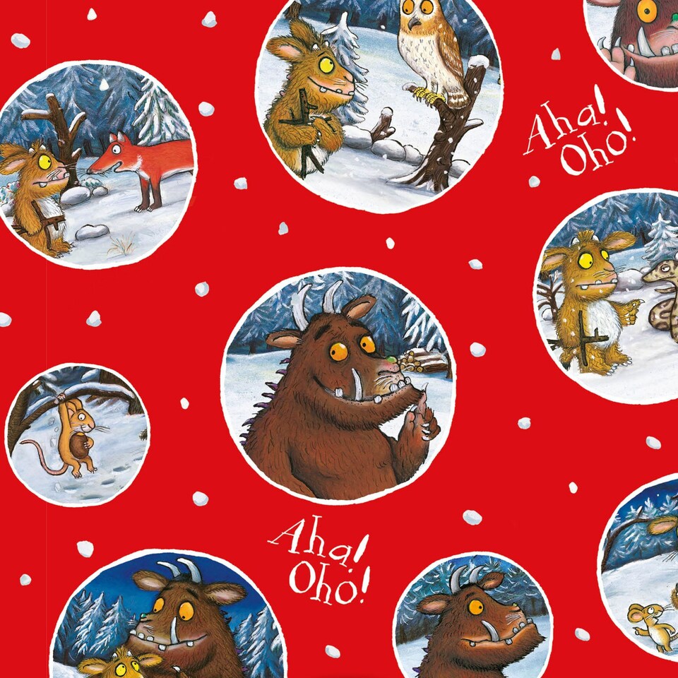 image 1 of The Gruffalo Christmas 2 Sheets & 2 Tags Gift Wrap