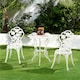 image 2 of Yaheetech 3 Piece Patio Bistro Table Set with Umbrella Hole-White | White | White | 1