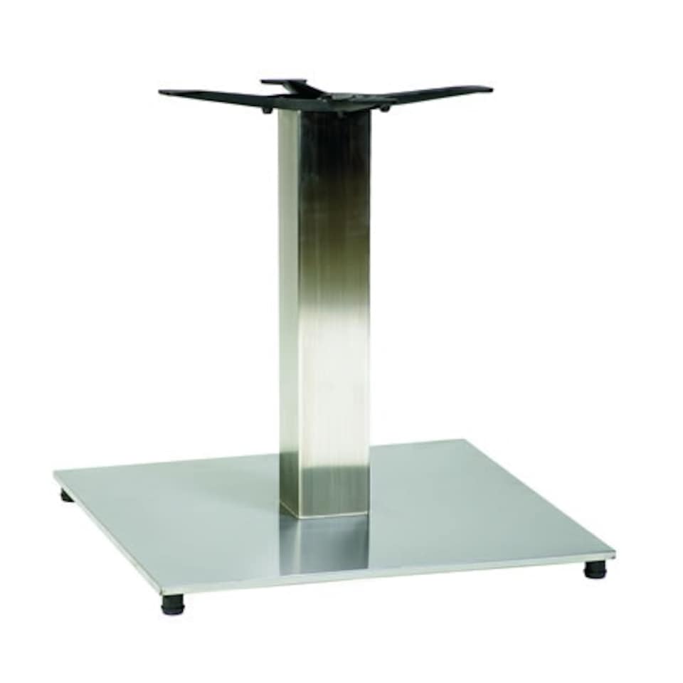 Pluto Square Coffee Stainless Steel Table Base Silver