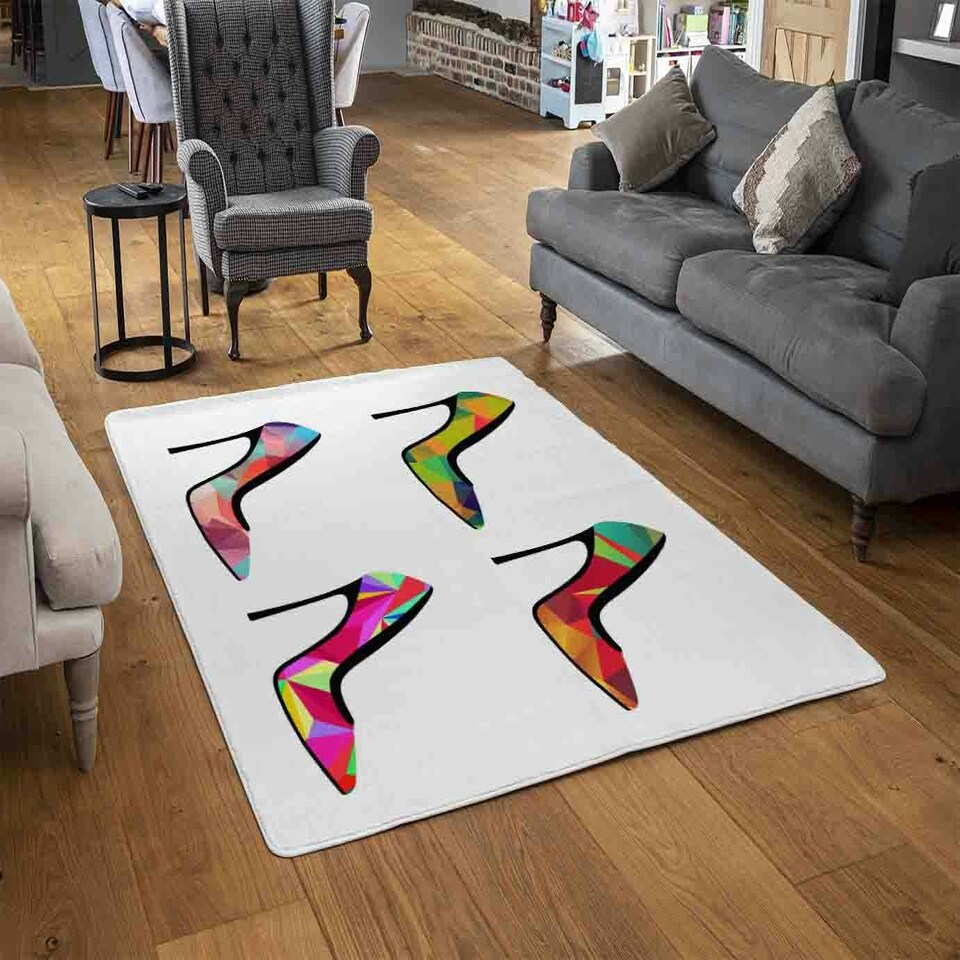 image 1 of Geometric High Heels (Rug) Multi | XL: 160x230cm