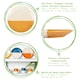image 2 of Nicola Spring Ceramic Dipped Flecked Dinner Plates - 20.5cm - Mustard - Pack of 4 Yellow