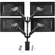 image 2 of Monitor Arm - for 4 screens, swivel arms can be tilted, rotated, and are height-adjustable