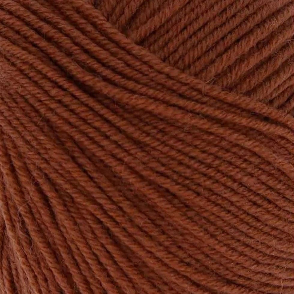 King Cole Brown Luxury Merino DK Yarn (Value Pack 12 x 50g Balls) For Crochet, Knitting - 140m per ball