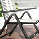 image 8 of Outsunny Folding Rattan Garden Chairs Set of 2, 5-Position Reclining Garden Dining Chairs, High Back PE Wicker Outdoor Recliners with Armrest and Steel Frame for Patio, Terrace, Balcony, Black | Black | Black