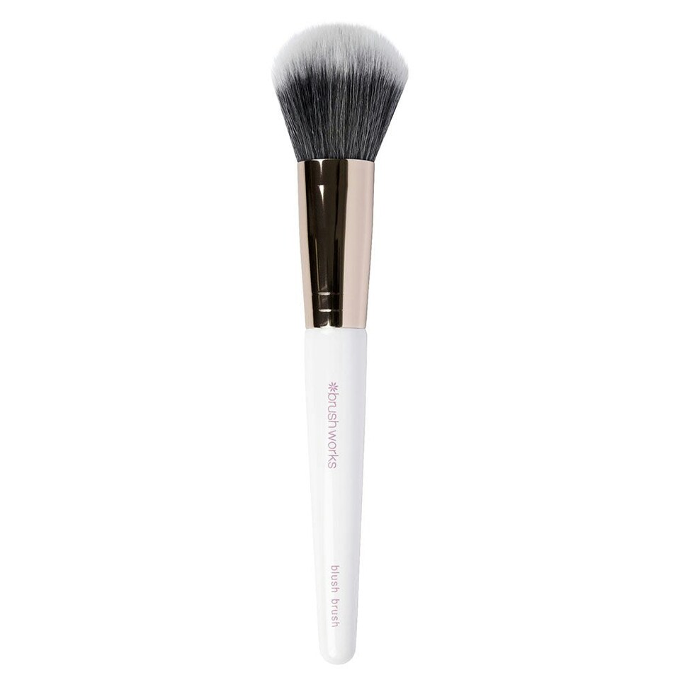 image 1 of Brushworks White & Gold Blush Brush