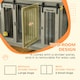 image 4 of PawHut Dog Crate Furniture for Large Dogs, Double Dog Cage for Small Dogs, Grey