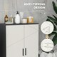 image 6 of kleankin Bathroom Storage Cabinet, Small Bathroom Cabinet with Soft Close Doors