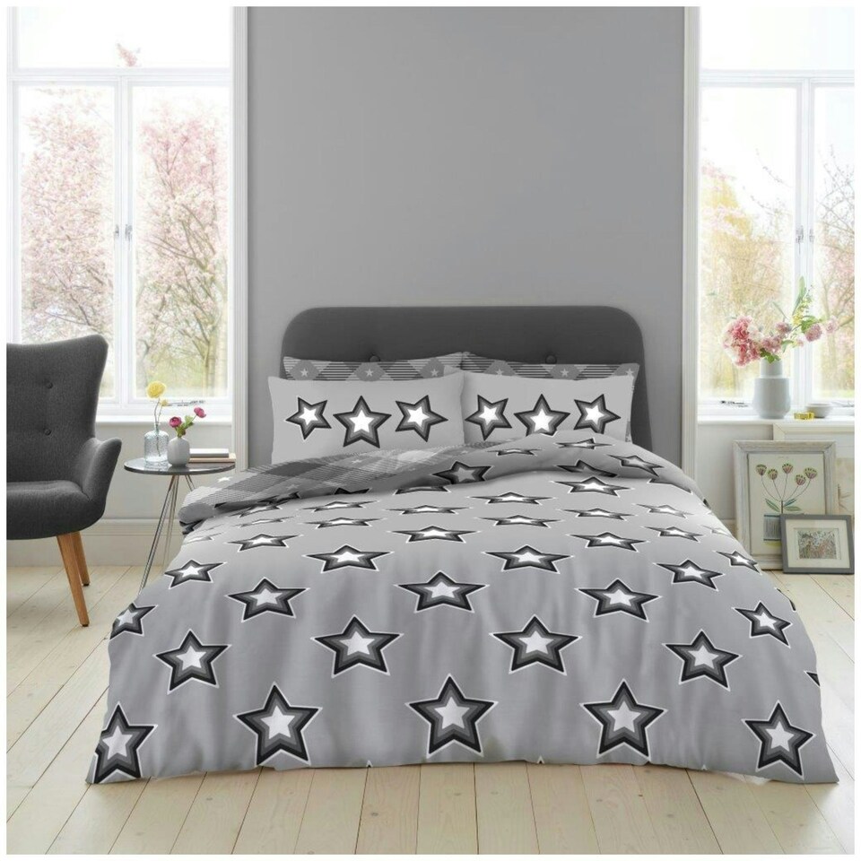 image 1 of VELVETIO Sammy Complete Duvet Cover Set with Fitted Sheet Printed Bedding Quilt